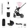 Prams & Pushchairs Venicci | Venicci Empire Deluxe City Travel System - Silk Pink