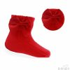 Clothing Millie & Ralph Socks & Tights | Red Bow Ankle Socks