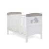 Nursery & Home Obaby Cots & Cotbeds | Obaby Grace Inspire Cot Bed Me & Mini Me Elephants Grey | Obaby Grace | Millie & Ralph