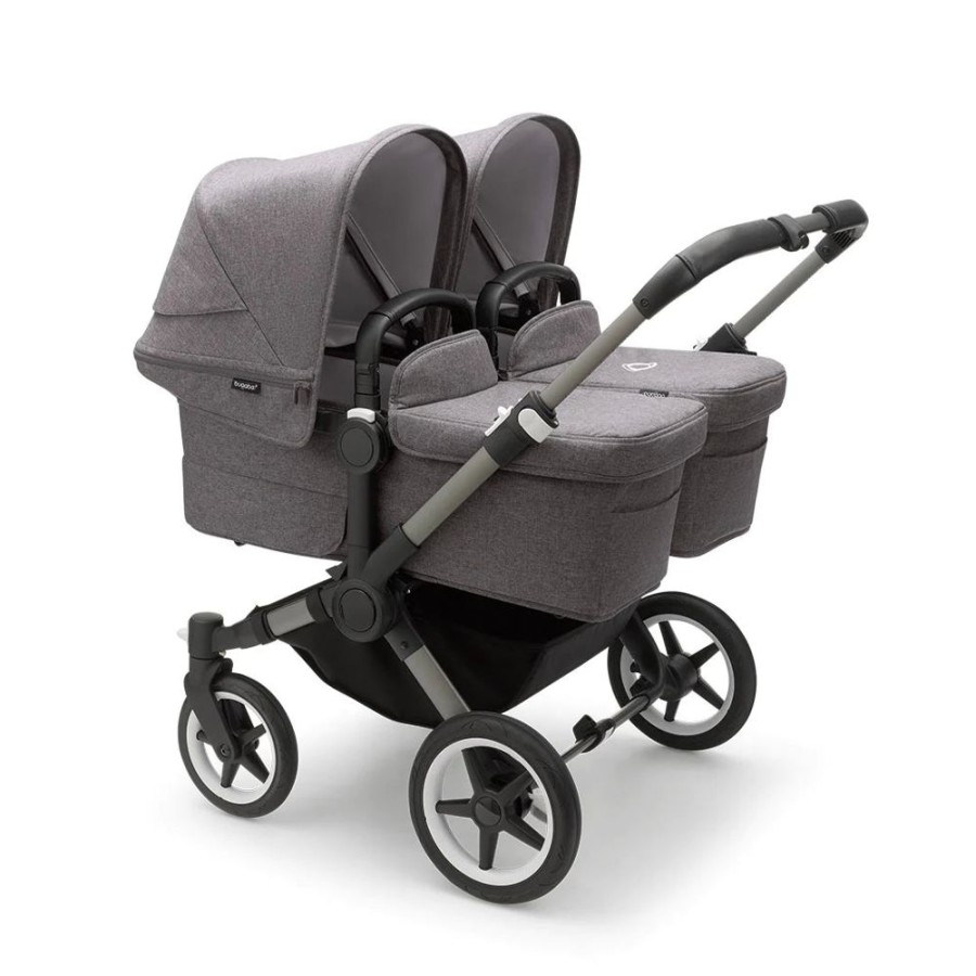 Prams & Pushchairs Bugaboo | Bugaboo Donkey 5 Twin Pushchair - Graphite/Grey Melange