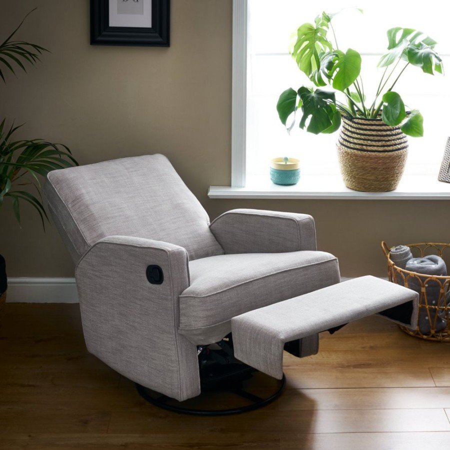 Nursery & Home Obaby Nursing Chairs | Obaby Madison Swivel Glider Recliner Chair - Pebble