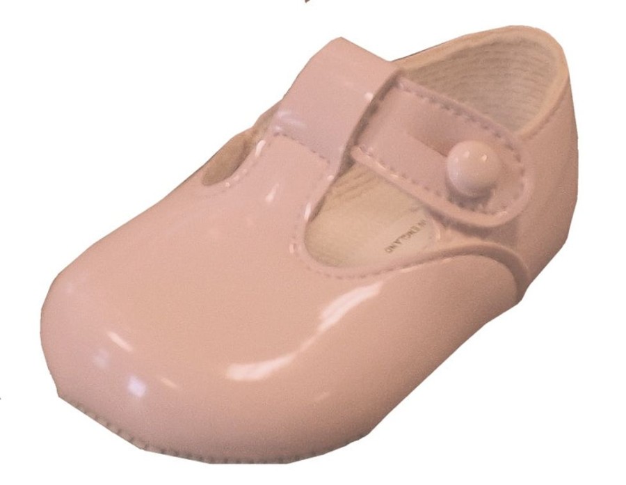 Clothing Baypods Shoes & Booties | Pink T-Bar Soft Sole Shoes