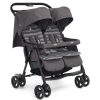 Prams & Pushchairs Joie | Joie Aire Twin Stroller Bundle With Footmuff & Raincover - Dark Pewter