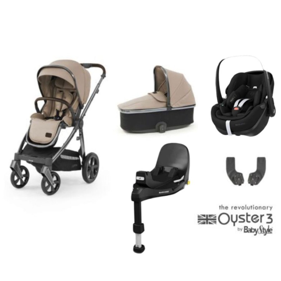 Prams & Pushchairs BabyStyle | Oyster 3 Essential 5 Pc Travel System Bundle With Maxi-Cosi Pebble 360