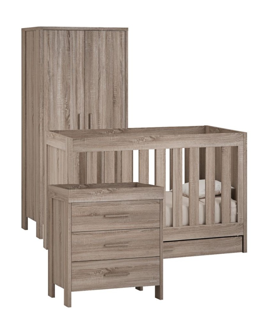 Nursery & Home Millie & Ralph 3 Piece Sets | Venicci Forenzo Truffle Oak 3Pc Furniture Set