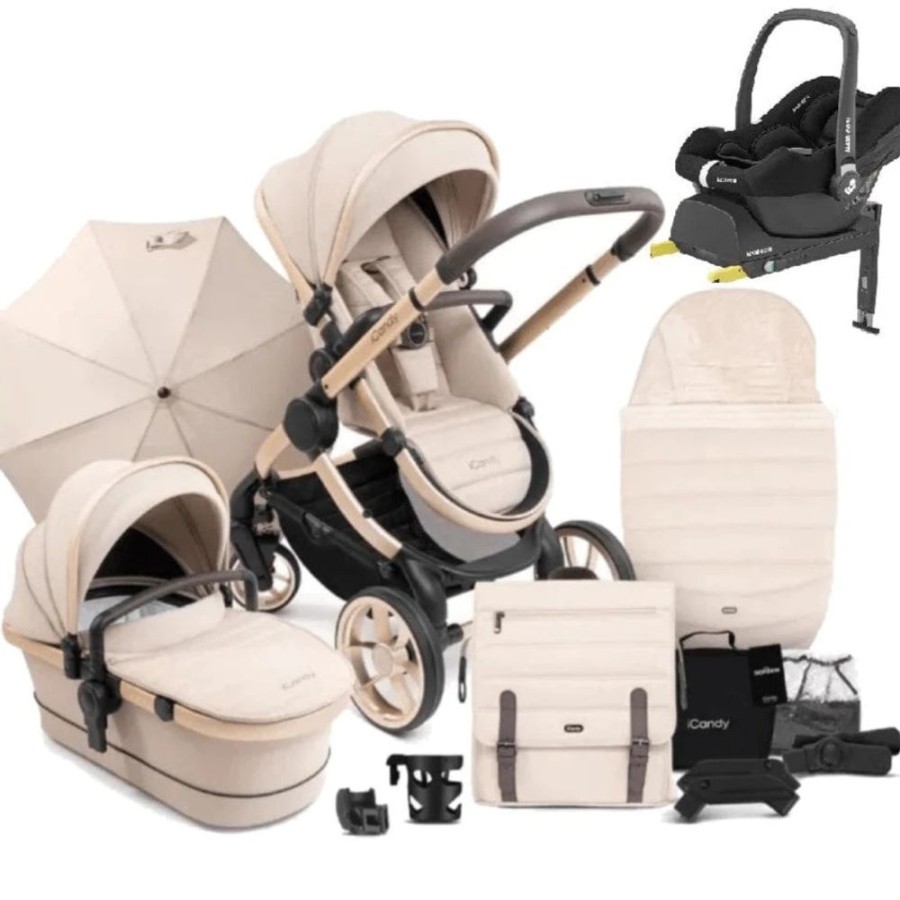 Prams & Pushchairs iCandy | Icandy Peach 7 Travel Bundle With Maxi-Cosi Cabriofix Isize - Blonde/B