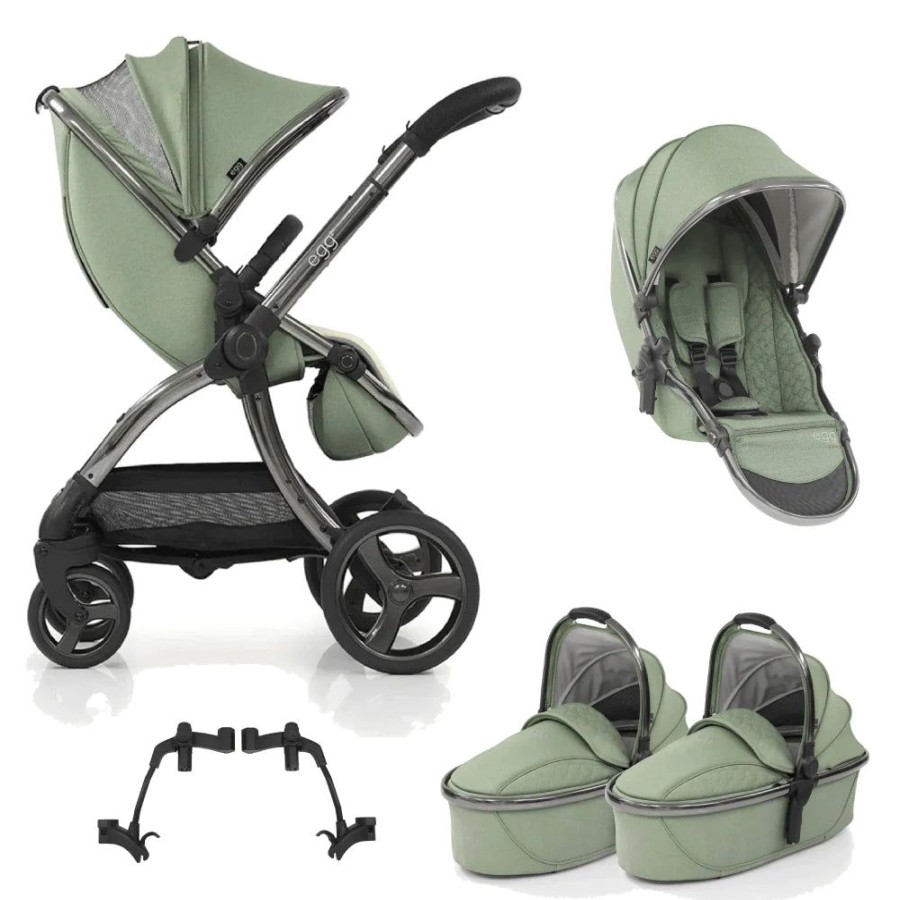 Prams & Pushchairs Egg2 | Egg 2 Twin Stroller - Seagrass