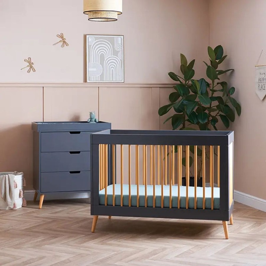 Nursery & Home Obaby 2 Piece Sets | Obaby Maya Mini 2Pc Nursery Furniture - Slate Natural