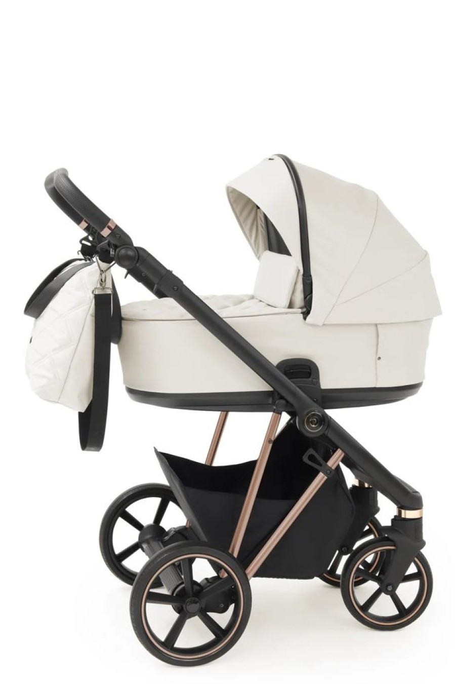 Prams & Pushchairs BabyStyle | Babystyle Prestige Vogue Bundle - Ivory With Copper Chassis & Black Ha