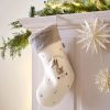 Nursery & Home Millie & Ralph Nursery Decor | Mamas & Papas Baby First Christmas Stocking - White