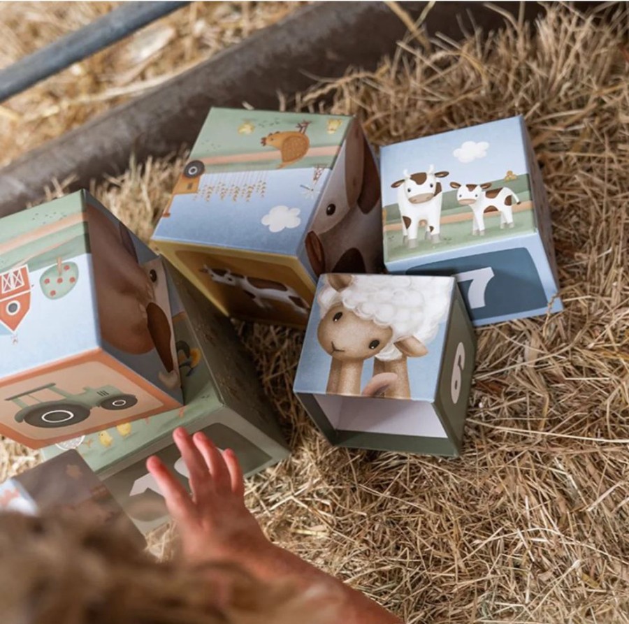 Nursery & Home Little Dutch Baby Playtime | Little Dutch Little Farm - Cardboard Stacking Blocks