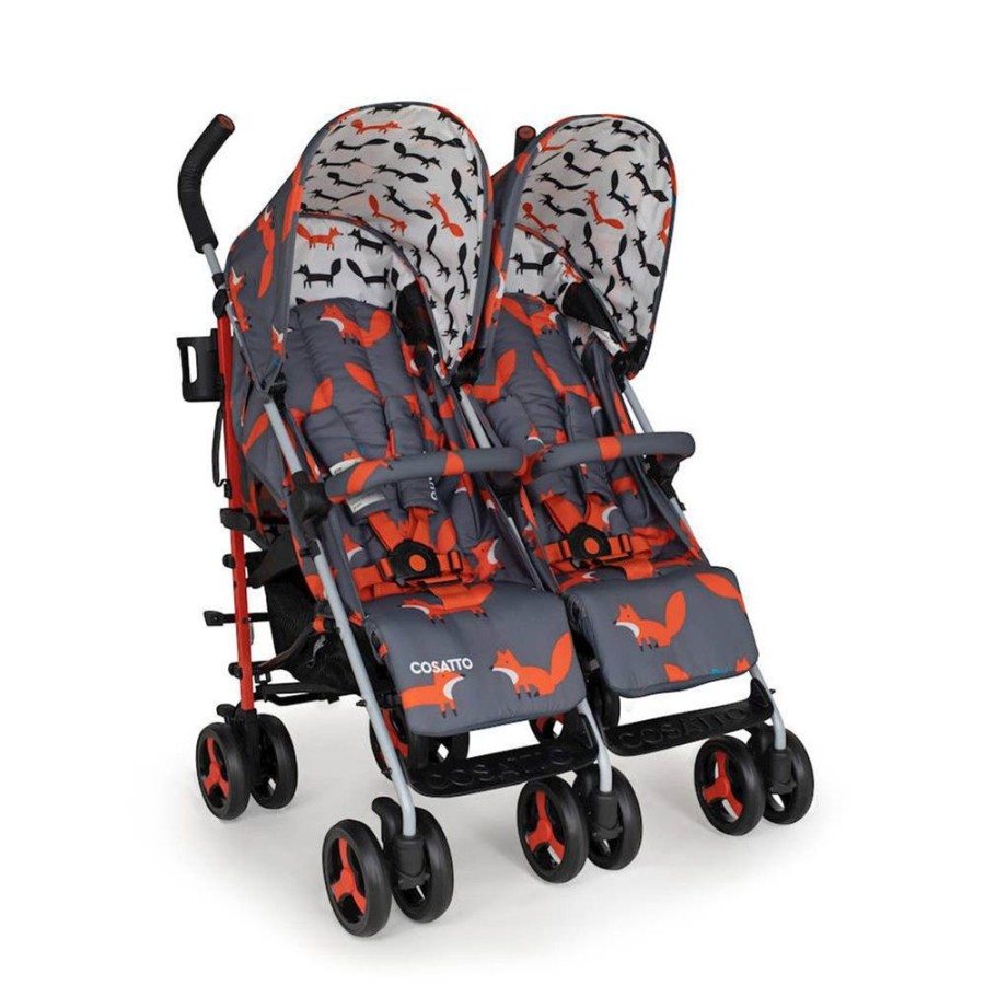 Prams & Pushchairs Cosatto | Cosatto Supa Dupa Twin Stroller - Charcoal Mister Fox