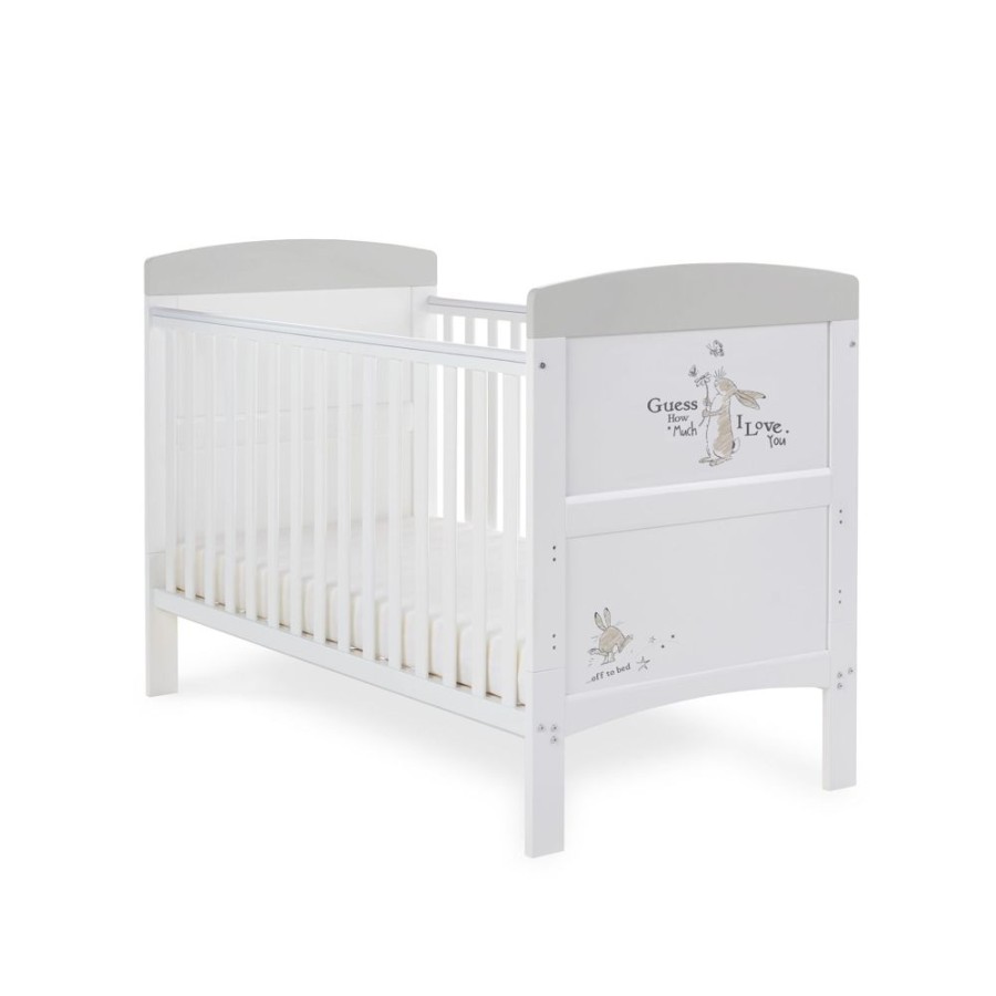 Nursery & Home Obaby Cots & Cotbeds | Obaby Grace Inspire Cot Bed - Guess How Much I Love You Scribble | Obaby Grace | Millie & Ralph