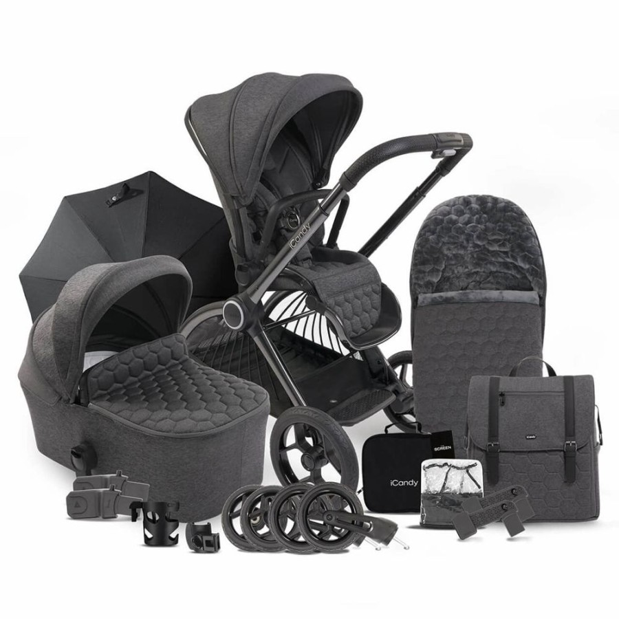 Prams & Pushchairs iCandy | Icandy Core Complete Bundle - Dark Grey