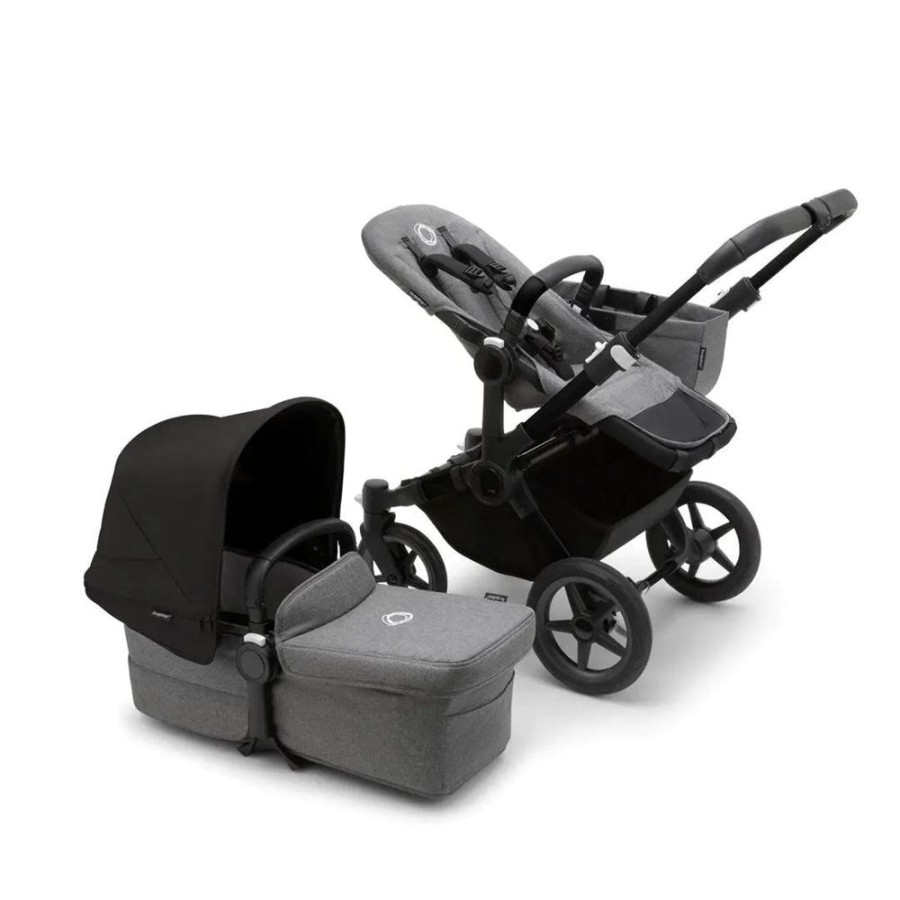 Prams & Pushchairs Bugaboo | Bugaboo Donkey 5 Mono Complete Pushchair - Grey Melange/Midnight Black