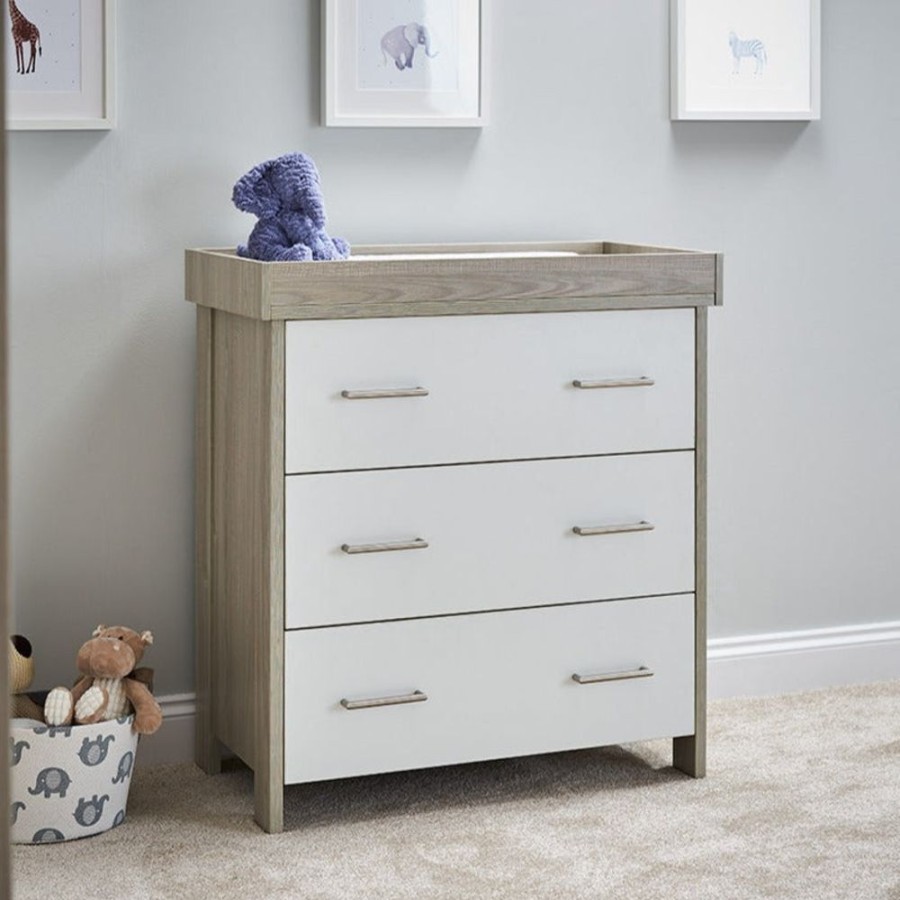 Nursery & Home Obaby Dressers | Obaby Nika Changing Drawers - Grey Wash & White