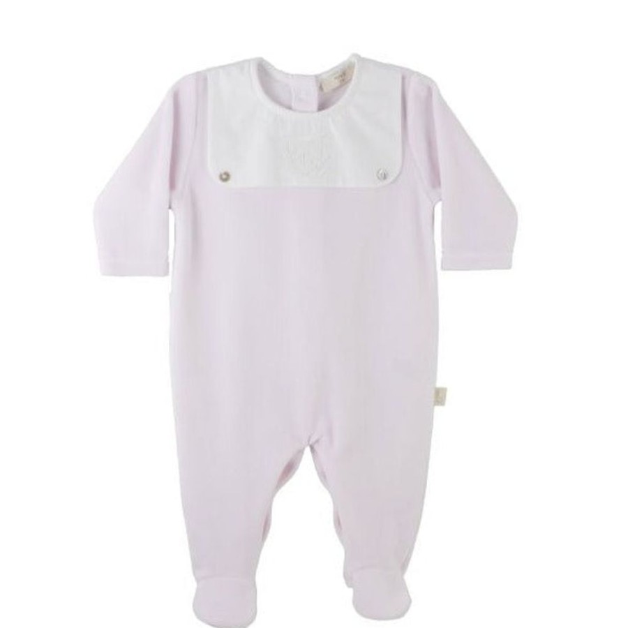 Clothing Millie & Ralph Sleepsuits | Pink Velour All In One