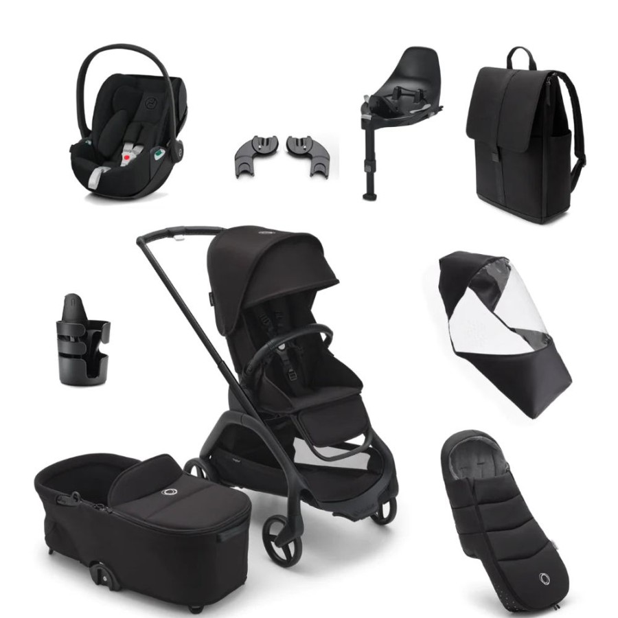 Prams & Pushchairs Bugaboo | Bugaboo Dragonfly Ultimate Travel System Bundle With Cybex Cloud T Car