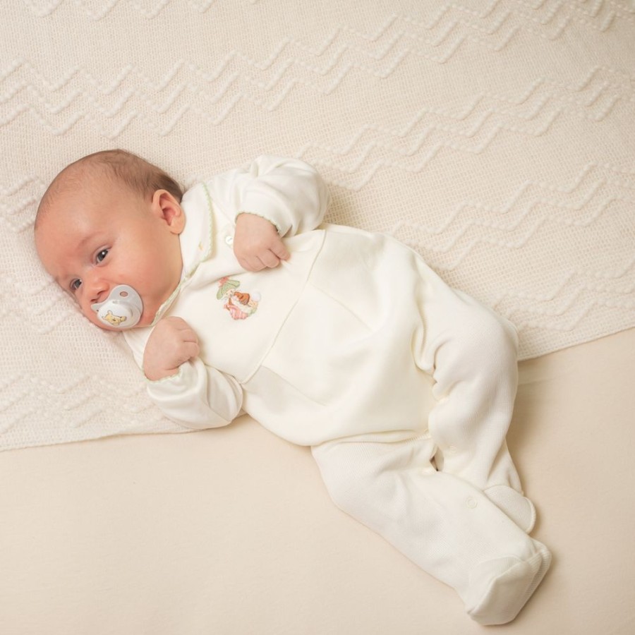 Clothing Mini La Mode Knitwear | Ivory Knitted Benjamin Bunny Dungaree Set & Bodysuit