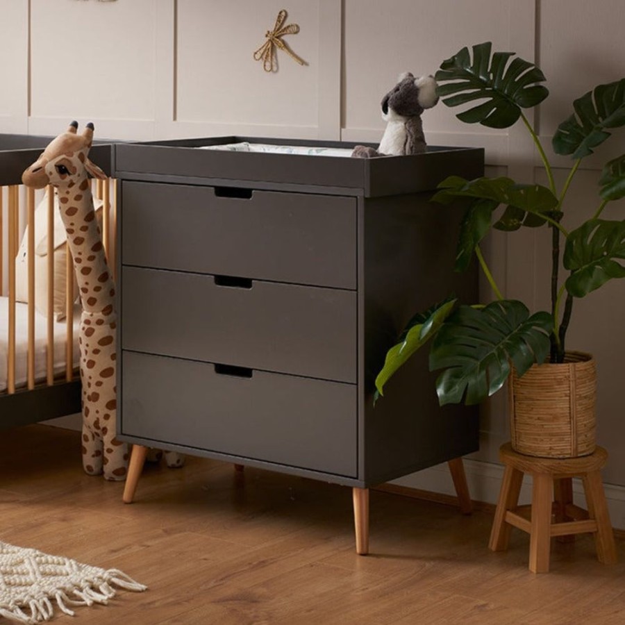 Nursery & Home Obaby Dressers | Obaby Maya Changing Unit Drawers - Slate Natural