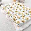 Nursery & Home Millie & Ralph Changing Mats | Gilded Bird Wedge Changing Mat - Sunflowers Yellow & White