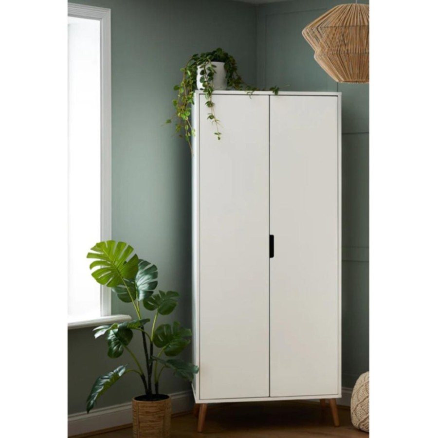 Nursery & Home Obaby Wardrobes | Obaby Maya Double Wardrobe - White Natural