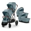 Prams & Pushchairs Cybex | Cybex Gazelle S Taupe Twin - Sky Blue