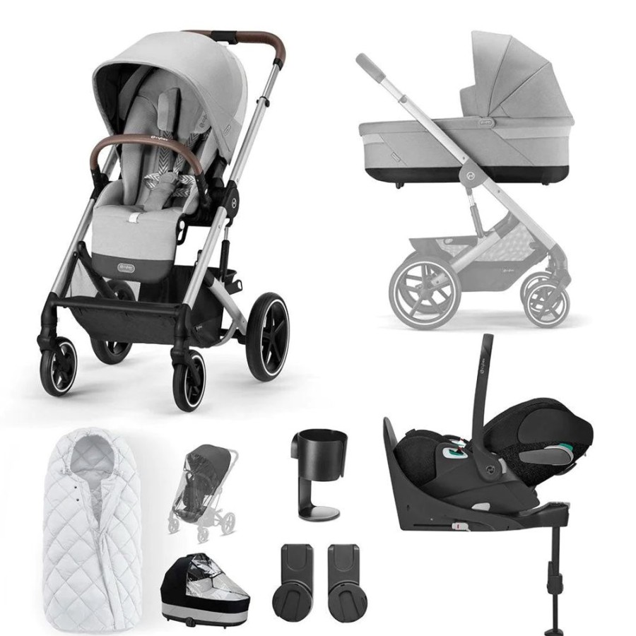 Prams & Pushchairs Cybex | Cybex Balios S Lux Luxury Cloud T Bundle - Lava Grey