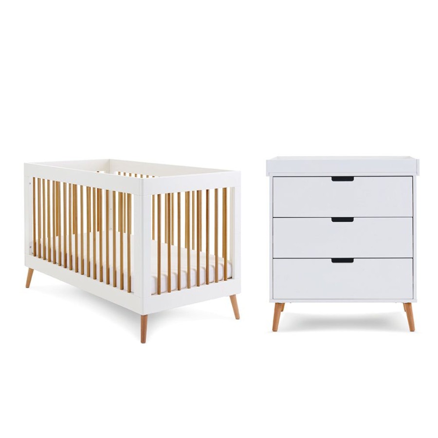 Nursery & Home Obaby 2 Piece Sets | Obaby Maya 2Pc Nursery Furniture - White Natural