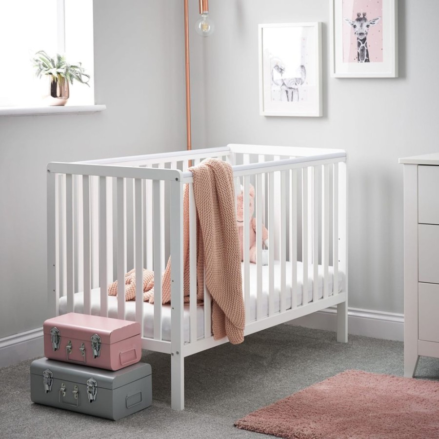 Nursery & Home Obaby Cots & Cotbeds | Obaby Bantam Cot - White