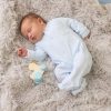 Clothing Dandelion Premature | Blue 'Rock-A-Bye Baby' Velour Sleepsuit