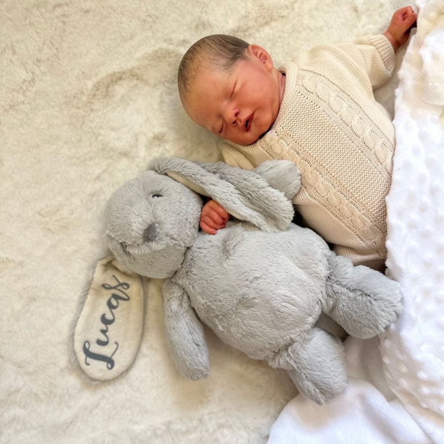 Nursery & Home Millie & Ralph Soft Toys | Personalised Grey Bunny Soft Toy