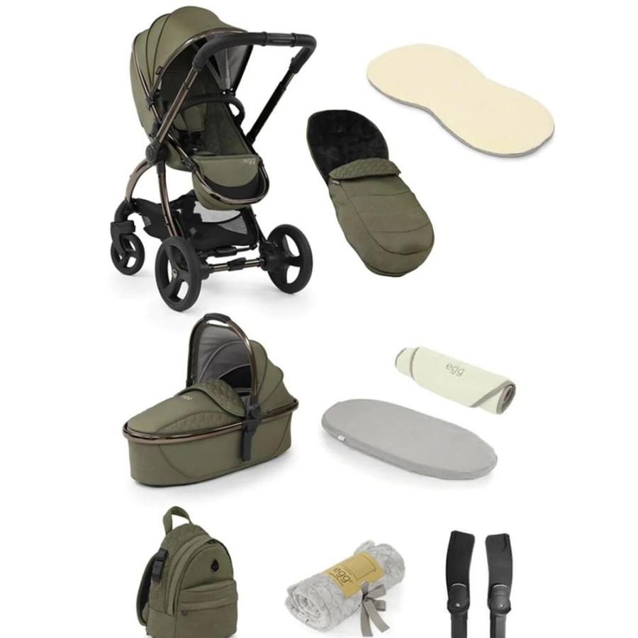 Prams & Pushchairs Egg2 | Egg 2 Snuggle Package 9 Piece Bundle - Hunter Green