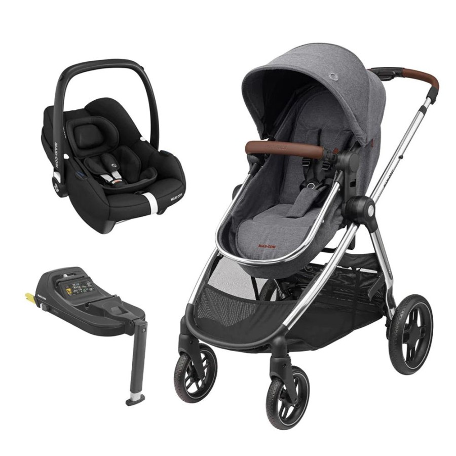 Prams & Pushchairs Millie & Ralph | Maxi-Cosi Zelia Luxe 2-In-1 Pushchair Cabriofix + Base Travel System -