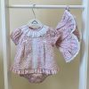 Clothing Sarah Louise Dresses | Pink Flower & Lace Dress, Bloomers & Sunhat Set