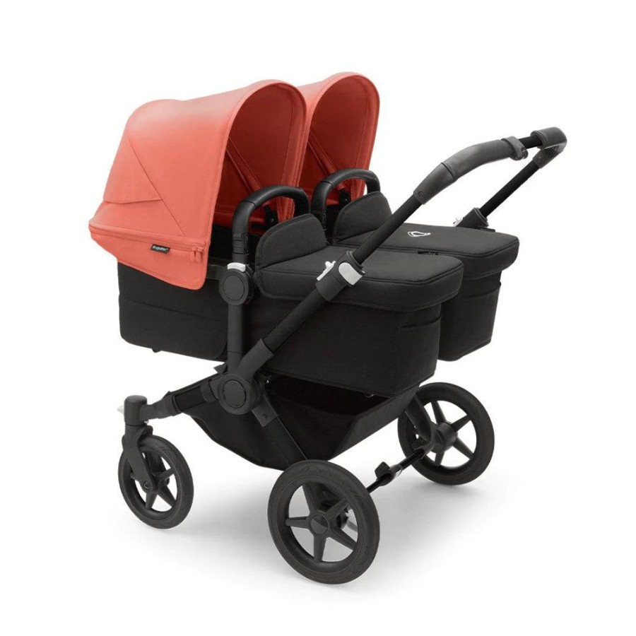 Prams & Pushchairs Bugaboo | Bugaboo Donkey 5 Twin Pushchair - Black/Sunrise Red