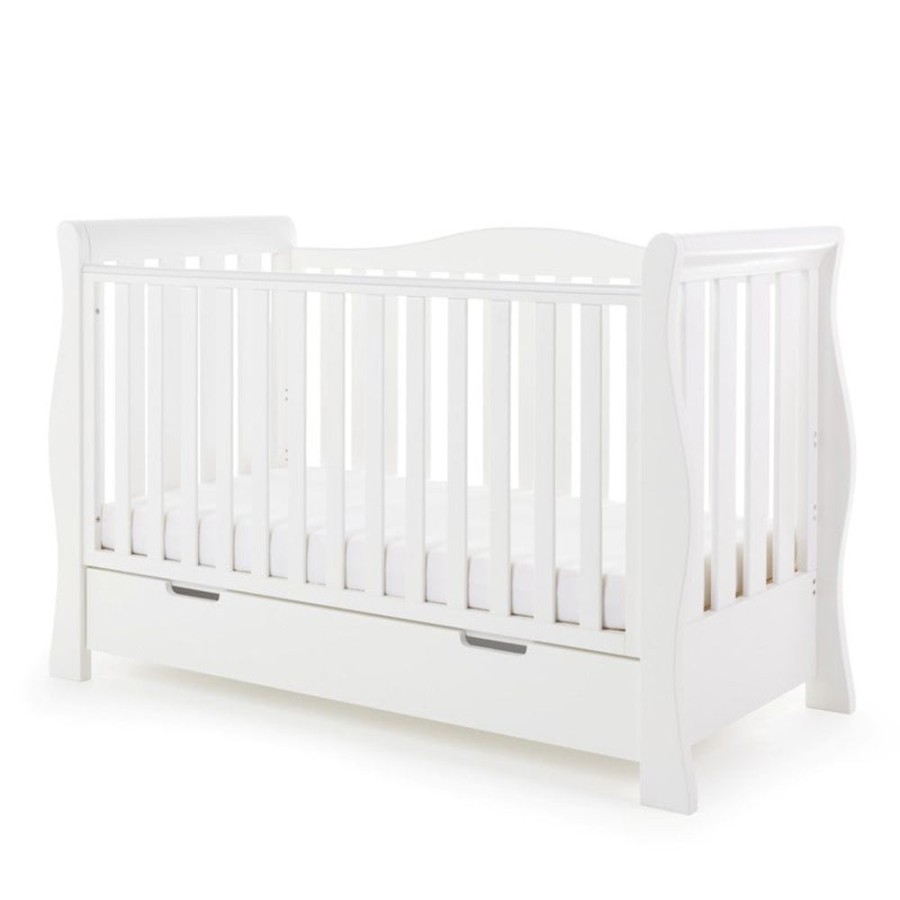 Nursery & Home Obaby 3 Piece Sets | Obaby Stamford Luxe Sleigh 3Pc Nursery Furniture - White