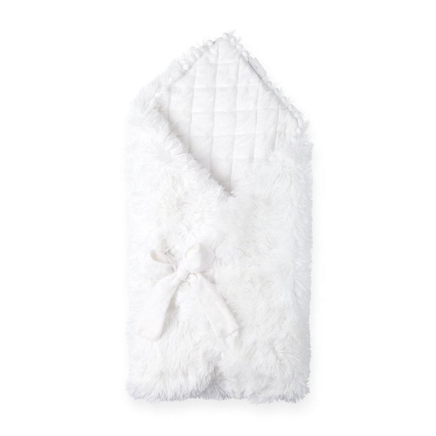 Nursery & Home Bizzi Growin Gifts | Luxuriously Soft Koochiwrap Blanket - White | Millie & Ralph