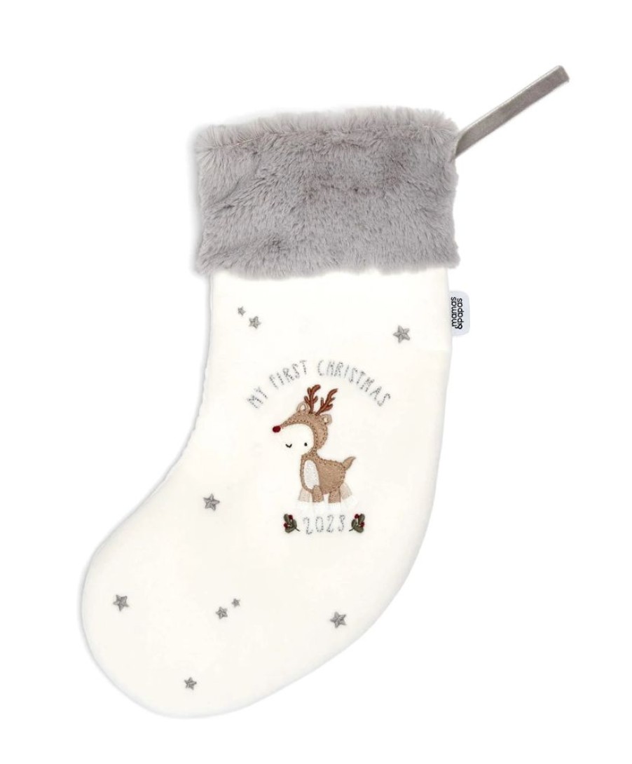 Nursery & Home Millie & Ralph Soft Toys | Mamas & Papas Baby First Christmas Stocking - White