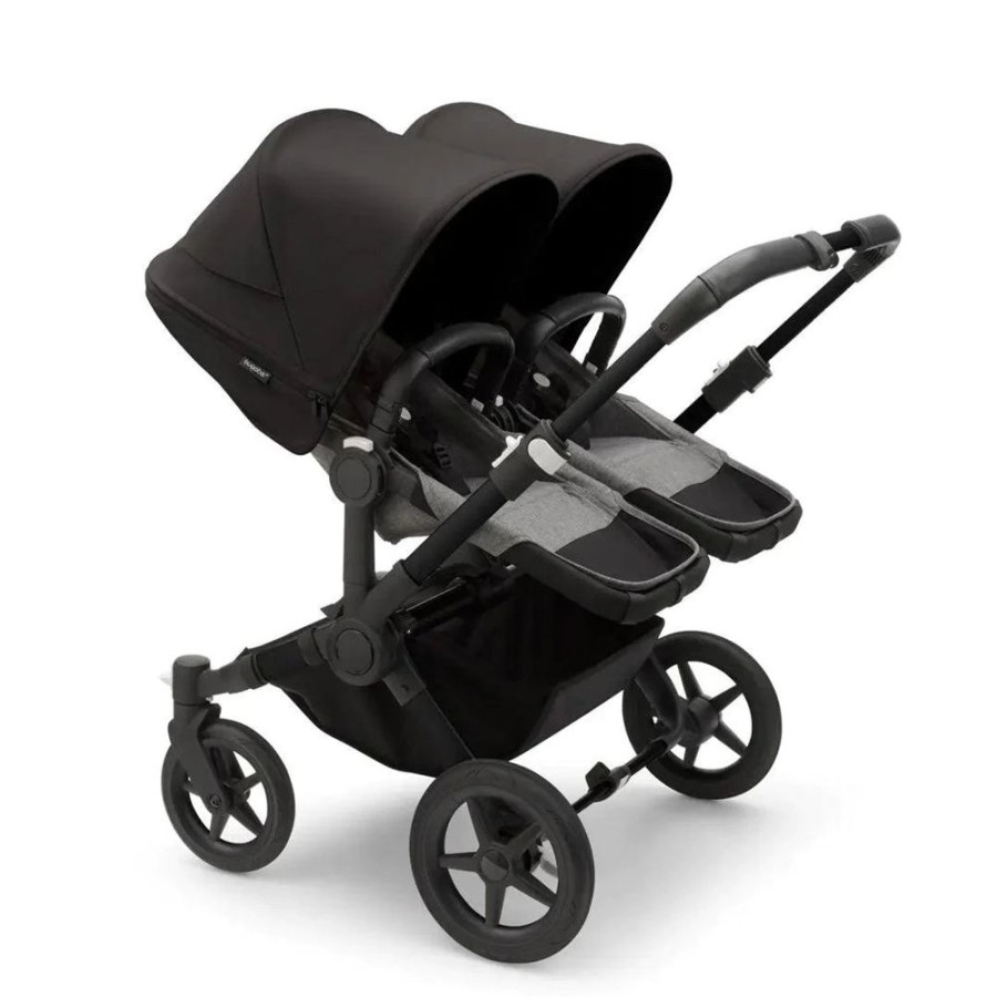 Prams & Pushchairs Bugaboo | Bugaboo Donkey 5 Twin Pushchair - Grey Melange/Midnight Black