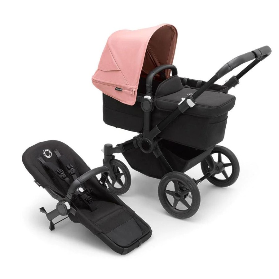 Prams & Pushchairs Bugaboo | Bugaboo Donkey 5 Mono Complete Pushchair - Black/Morning Pink