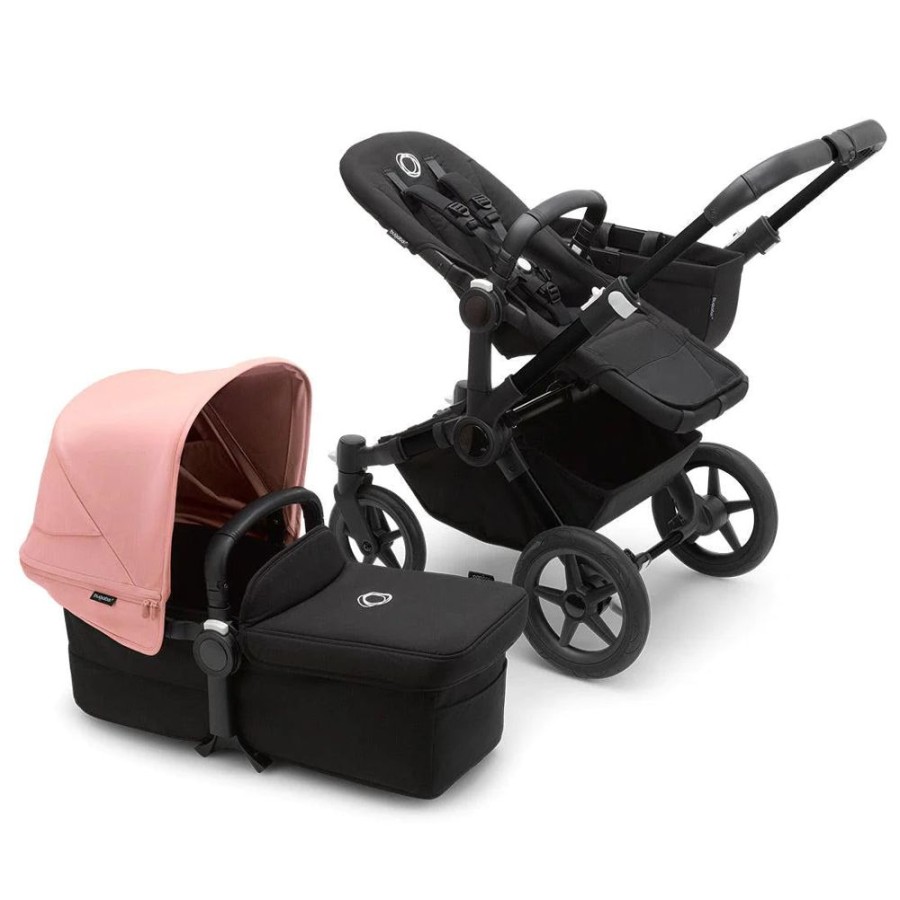 Prams & Pushchairs Bugaboo | Bugaboo Donkey 5 Mono Complete Pushchair - Black/Morning Pink