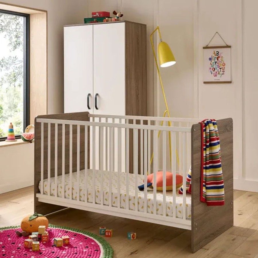 Nursery & Home CuddleCo 2 Piece Sets | Cuddleco Enzo 2 Pc Nursery Furniture Set - Truffle Oak & White