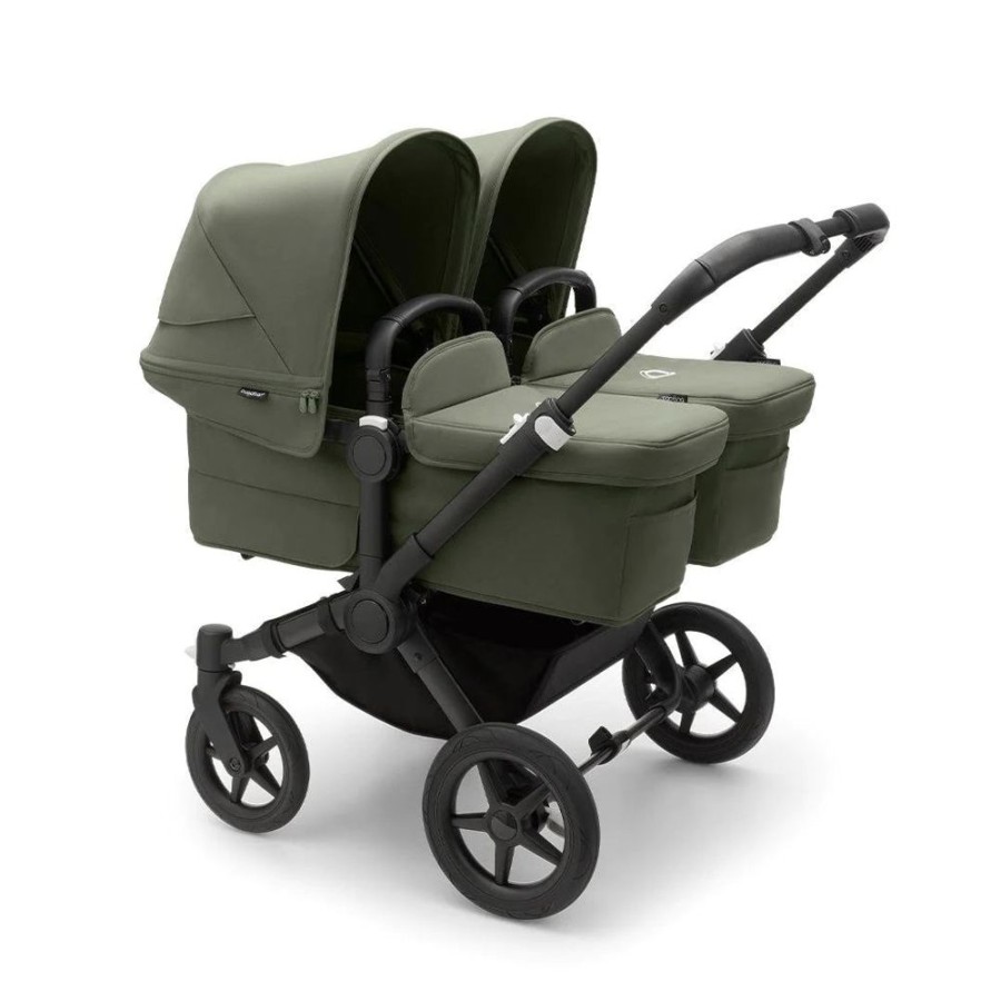 Prams & Pushchairs Bugaboo | Bugaboo Donkey 5 Twin Pushchair - Black/Forest Green