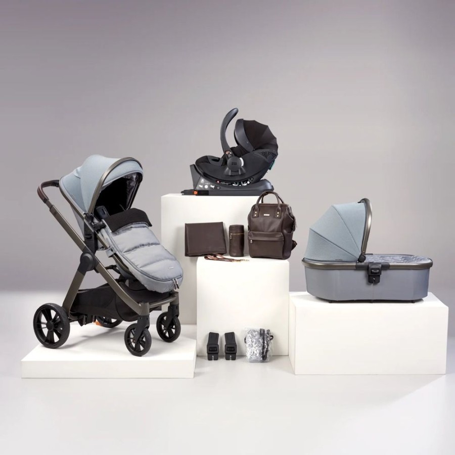 Prams & Pushchairs Bababing | Bababing Raffi 3 In 1 - Duck Egg - With Free Isofix Base