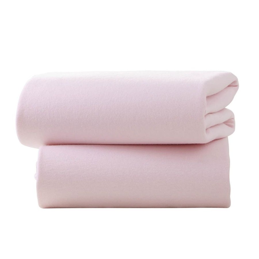 Nursery & Home Clair De Lune Bedding & Sleepwear | Clair De Lune 2 Pack Fitted Moses Basket Sheets - Pink