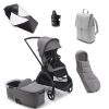 Prams & Pushchairs Bugaboo | Bugaboo Dragonfly Complete Bundle - Graphite With Grey Melange