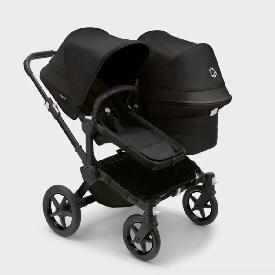 Prams & Pushchairs Bugaboo | Bugaboo Donkey 5 Duo Complete Pushchair - Black/Midnight Black