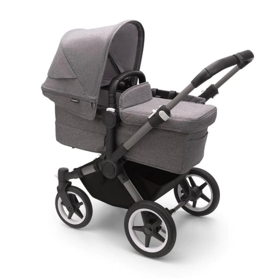 Prams & Pushchairs Bugaboo | Bugaboo Donkey 5 Mono Complete Pushchair - Graphite/Grey Melange