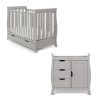 Nursery & Home Obaby 2 Piece Sets | Obaby Stamford Mini Sleigh 2Pc Nursery Furniture - Warm Grey